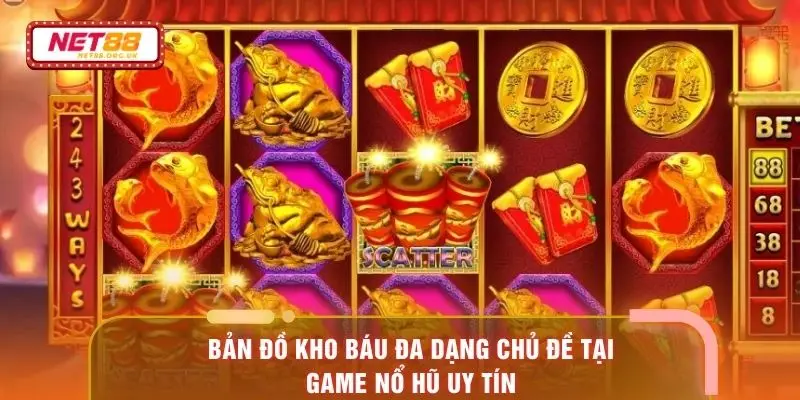Bản đồ kho báu đa dạng chủ đề tại game nổ hũ uy tín