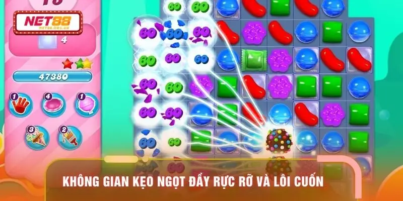 Không gian kẹo ngọt đầy rực rỡ và lôi cuốn