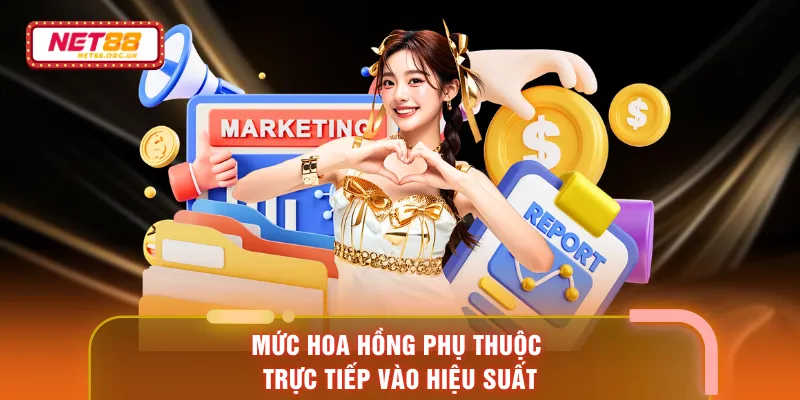Mức hoa hồng phụ thuộc trực tiếp vào hiệu suất 
